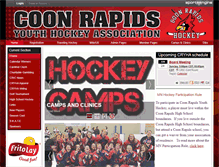 Tablet Screenshot of coonrapidshockey.com